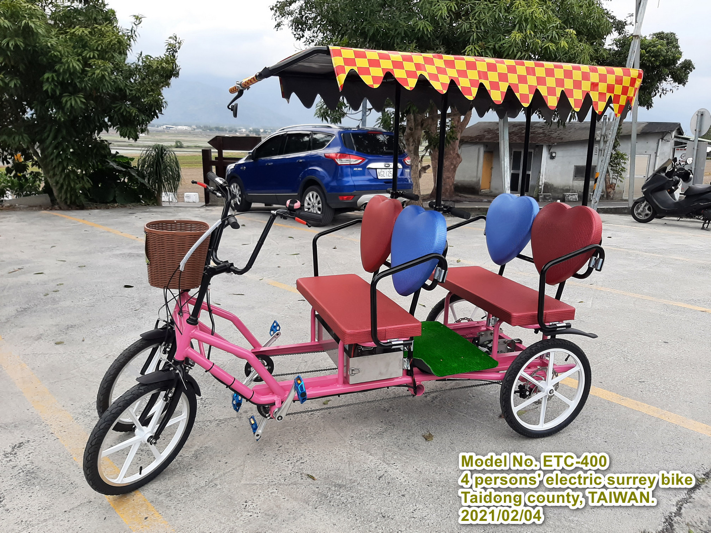 Electric tourist cart for 4 people